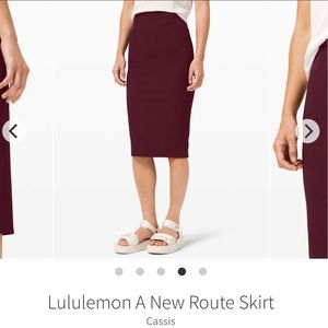 LuluLemon ‘A New Route’ Maroon skirt, luxtreme!